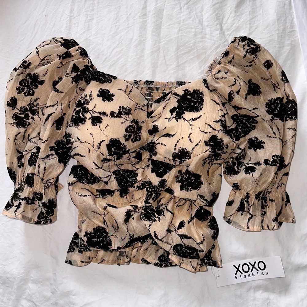 Elegant Rose Blouse Bought in Japan